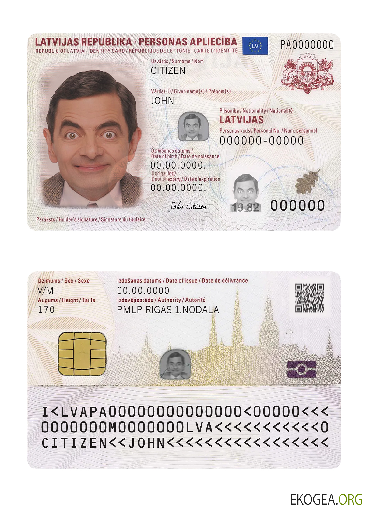 Carte d'identité de Lettonie, 2019 présent